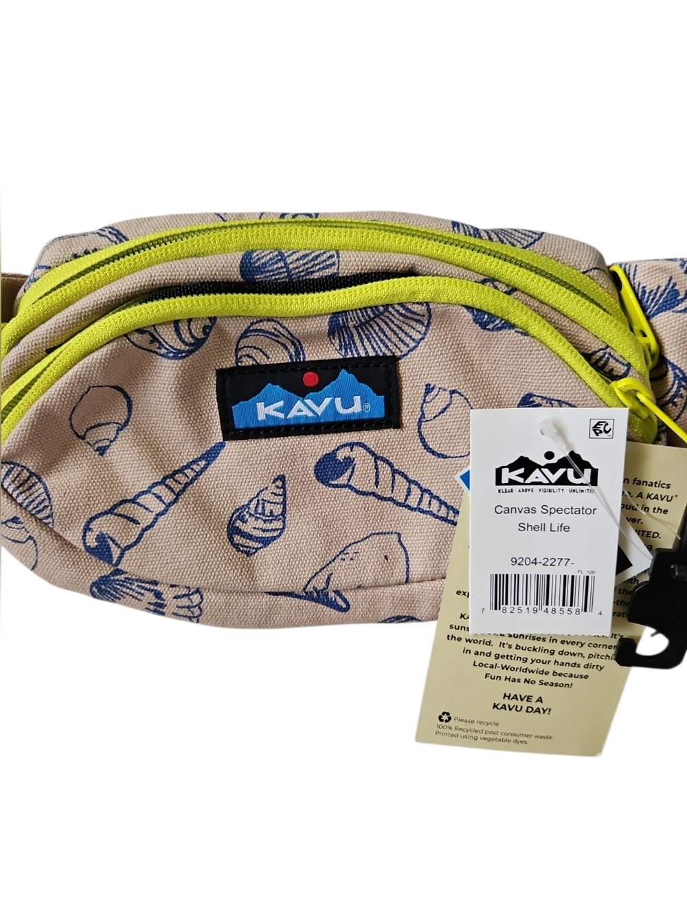 KAVU Canvas Spectator Belt Bag in Shell Life | NWT | Fanny Pack - Picture 3 of 5